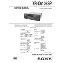 Sony XR-C6103SP Service Manual