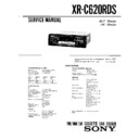 Sony XR-C620RDS (serv.man2) Service Manual