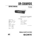 Sony XR-C650RDS, XR-C650RW Service Manual