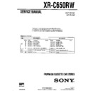 Sony XR-C650RW Service Manual