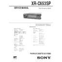 Sony XR-C653SP Service Manual