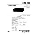 Sony XR-C700 Service Manual