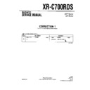 Sony XR-C700RDS (serv.man2) Service Manual