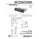 Sony XR-C7200, XR-C7200W Service Manual