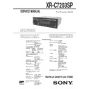 Sony XR-C7203SP Service Manual