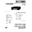 Sony XR-C720RDS Service Manual
