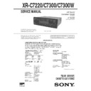 Sony XR-C7220, XR-C7300, XR-C7300W Service Manual