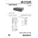 Sony XR-C7220R Service Manual