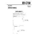 Sony XR-C750 (serv.man2) Service Manual