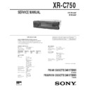 Sony XR-C750 Service Manual