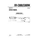Sony XR-C800, XR-C800W Service Manual