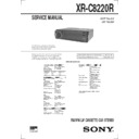 Sony XR-C8220R Service Manual