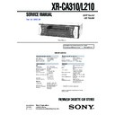 Sony XR-CA310, XR-L210 Service Manual
