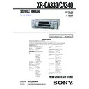 Sony XR-CA330, XR-CA340 Service Manual