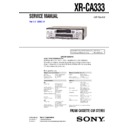 Sony XR-CA333 Service Manual