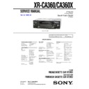 Sony XR-CA360, XR-CA360X, XRS-CA300, XRS-CA310X Service Manual