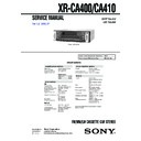 Sony XR-CA400, XR-CA410 Service Manual