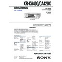 Sony XR-CA400, XR-CA420X Service Manual