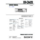 Sony XR-CA420 Service Manual