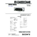 Sony XR-CA430X, XR-CA440, XRS-CA500 Service Manual