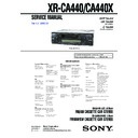 Sony XR-CA440, XR-CA440X, XRS-CA500 Service Manual