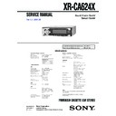Sony XR-CA624X Service Manual