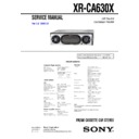 Sony XR-CA630X (serv.man2) Service Manual