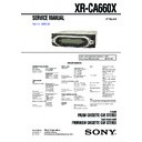 Sony XR-CA660X Service Manual