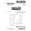 Sony XR-CA670X Service Manual