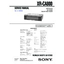 Sony XR-CA800 Service Manual