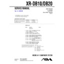 Sony XR-DB10, XR-DB20 Service Manual