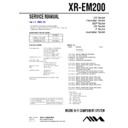 Sony XR-EM200 Service Manual