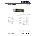 Sony XR-F5005 Service Manual