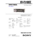Sony XR-F5100EE Service Manual