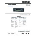 Sony XR-L240 Service Manual