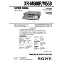 Sony XR-M500R, XR-M550 Service Manual