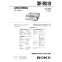 Sony XR-M510 Service Manual