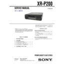 Sony XR-P200 Service Manual