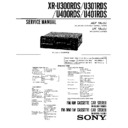 Sony XR-U300RDS, XR-U301RDS, XR-U400RDS, XR-U401RDS Service Manual