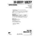 Sony XR-U881FP, XR-U882FP Service Manual
