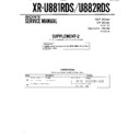 Sony XR-U881RDS, XR-U882RDS (serv.man2) Service Manual