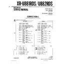 Sony XR-U881RDS, XR-U882RDS (serv.man3) Service Manual