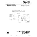 Sony XRS-101 Service Manual