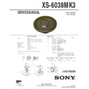 Sony XS-6038MK3 Service Manual