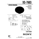 Sony XS-7603 Service Manual