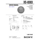 Sony XS-8303 Service Manual