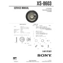 Sony XS-8603 Service Manual