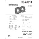 Sony XS-A1013 Service Manual