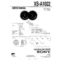 Sony XS-A1022 Service Manual