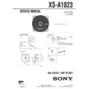 Sony XS-A1023 Service Manual
